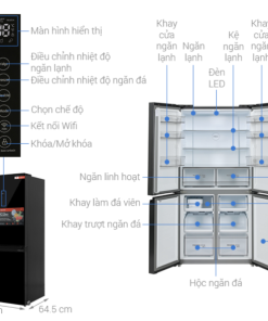 TỦ LẠNH TOSHIBA INVERTER MULTI DOOR GR RF611WI PGV(22) XK