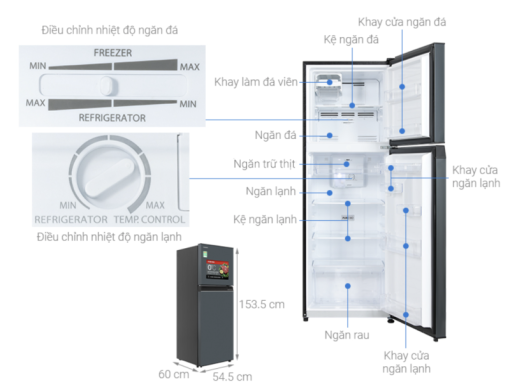 TỦ LẠNH TOSHIBA INVERTER GR RT303WE PMV(52)