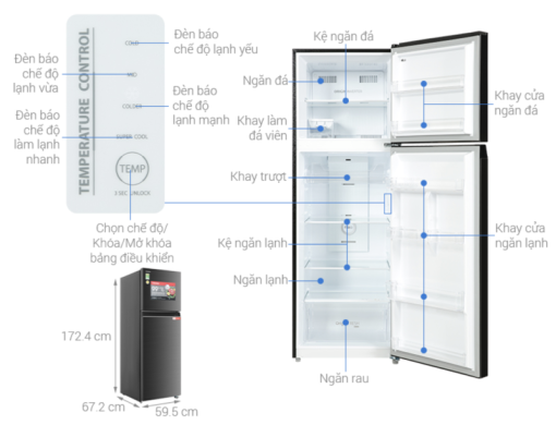 TỦ LẠNH TOSHIBA INVERTER GR RT468WE PMV(58) MM