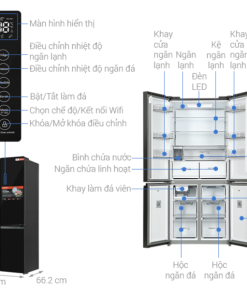 TỦ LẠNH TOSHIBA INVERTER GR RF665WIA PGV(22) XK