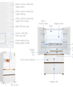 TỦ LẠNH TOSHIBA INVERTER JAPANDI MULTI DOOR GR RF690WI PGV(67)