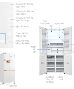 TỦ LẠNH TOSHIBA INVERTER JAPANDI MULTI DOOR GR RF695WI PGV(67)