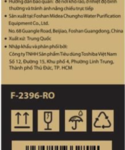 LÕI LỌC RO TOSHIBA SỐ 2 F 2396 RO - 4