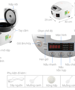NỒI CƠM ĐIỆN TỬ TOSHIBA RC 18DH2PV(W)