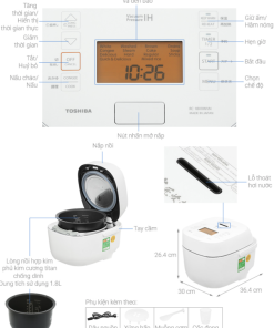NỒI CƠM ÁP SUẤT CAO TẦN TOSHIBA RC 18VXWVN(W)