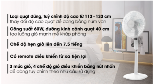 QUẠT ĐỨNG TOSHIBA F LSA20(H)VN 60W
