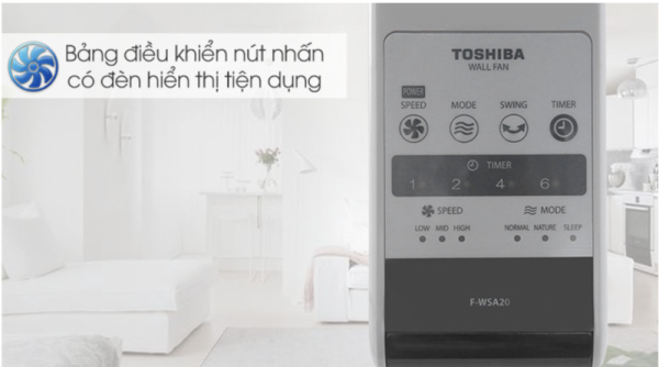 QUẠT TREO TƯỜNG TOSHIBA F WSA20(H)VN 55W - 7