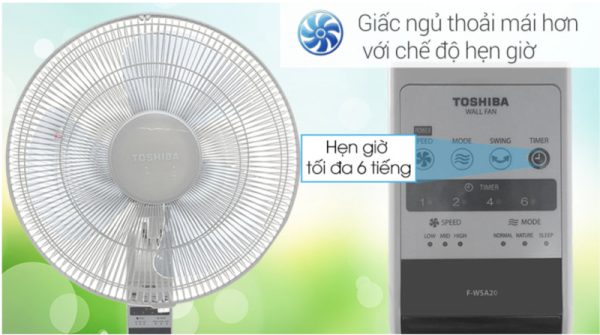 QUẠT TREO TƯỜNG TOSHIBA F WSA20(H)VN 55W - 5