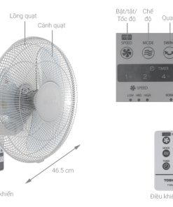 QUẠT TREO TƯỜNG TOSHIBA F WSA20(H)VN 55W