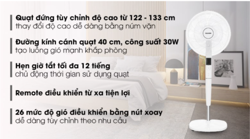 QUẠT ĐỨNG TOSHIBA F LSD30(W)VN 30W