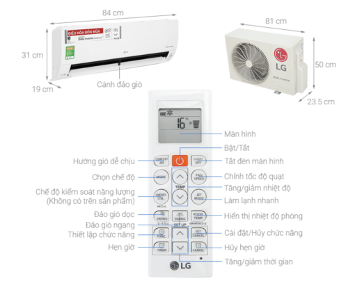 MÁY LẠNH 2 CHIỀU LG INVERTER B13END1