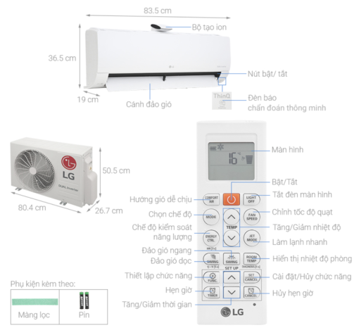 MÁY LẠNH LG INVERTER V10APFP