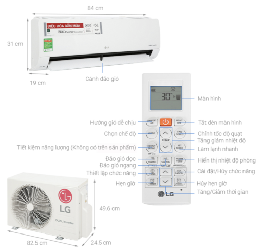 MÁY LẠNH 2 CHIỀU LG INVERTER B10END1
