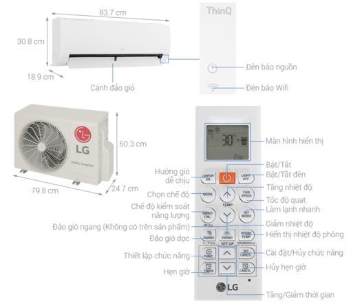 MÁY LẠNH LG INVERTER V13WIN1