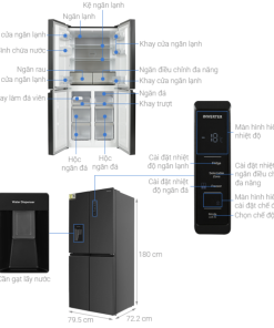 TỦ LẠNH HITACHI INVERTER MULTI DOOR HR4N7520DSWDXVN