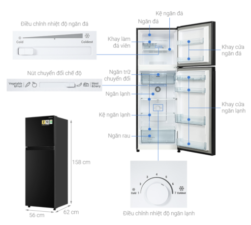 TỦ LẠNH HITACHI INVERTER HRTN5255MFUVN