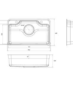 Chậu rửa bát KLUGER KF7848FS-S78 Basic