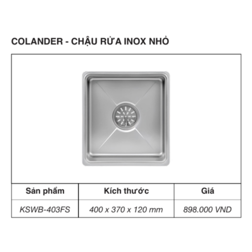 Chậu rửa bát KLUGER KSWB-403FS