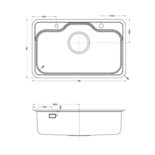 Chậu rửa bát KLUGER KT8050FS-S80 Plus