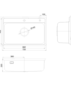 Chậu rửa bát KLUGER KW8101FS-S72 Plus - 25