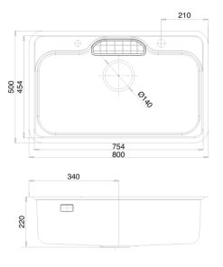 Chậu rửa bát KLUGER KW8151FB-S80 Plus - 30 Chậu rửa bát KLUGER KW8151FB-S80 Plus