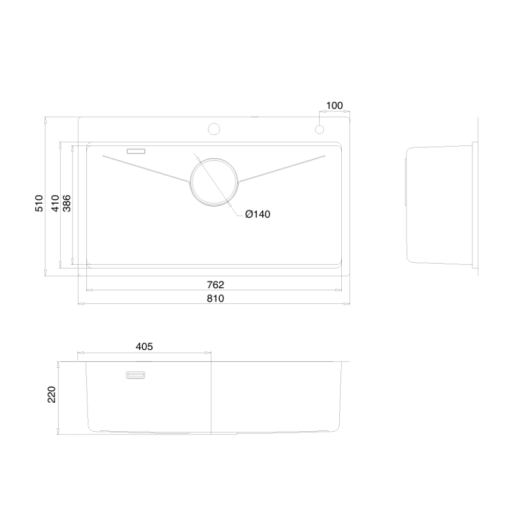 Chậu rửa bát KLUGER KW8181FS-S81 Plus