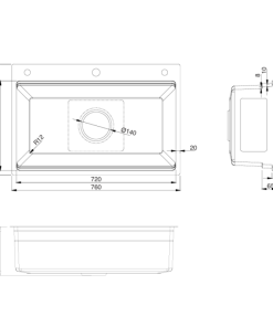 Chậu rửa bát KLUGER KWF8161FB-S76 Plus