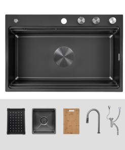 Chậu rửa bát KLUGER KWF8161FB-S76W Plus