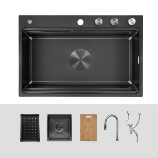 Chậu rửa bát KLUGER KWF8161FB-S76W Plus