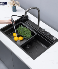 Chậu rửa bát KLUGER KWF8161FB-S76W Plus