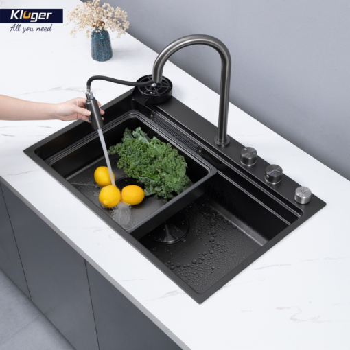 Chậu rửa bát KLUGER KWF8161FB-S76W Plus