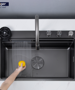 Chậu rửa bát KLUGER KWF8161FB-S76W Plus