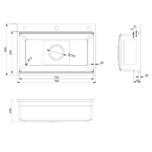 Chậu rửa bát KLUGER KWF8161FS-S76 Plus