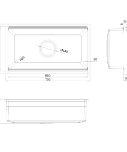 Chậu rửa bát KLUGER KWU8161FB-S70