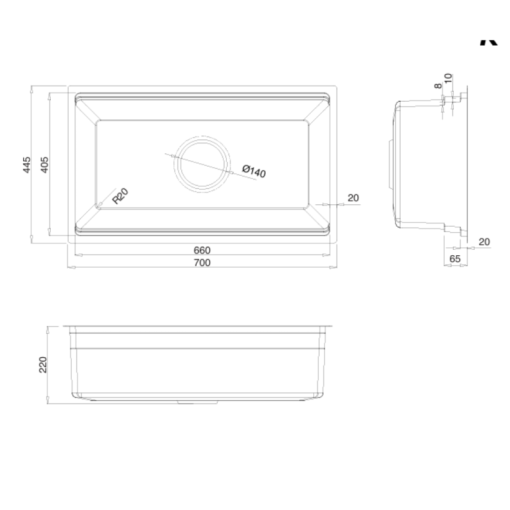 Chậu rửa bát KLUGER KWU8161FS-S70