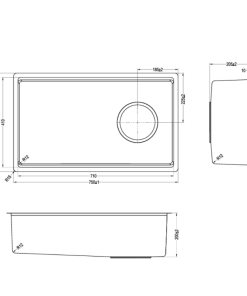 Chậu rửa bát KLUGER KY7545FS-S75