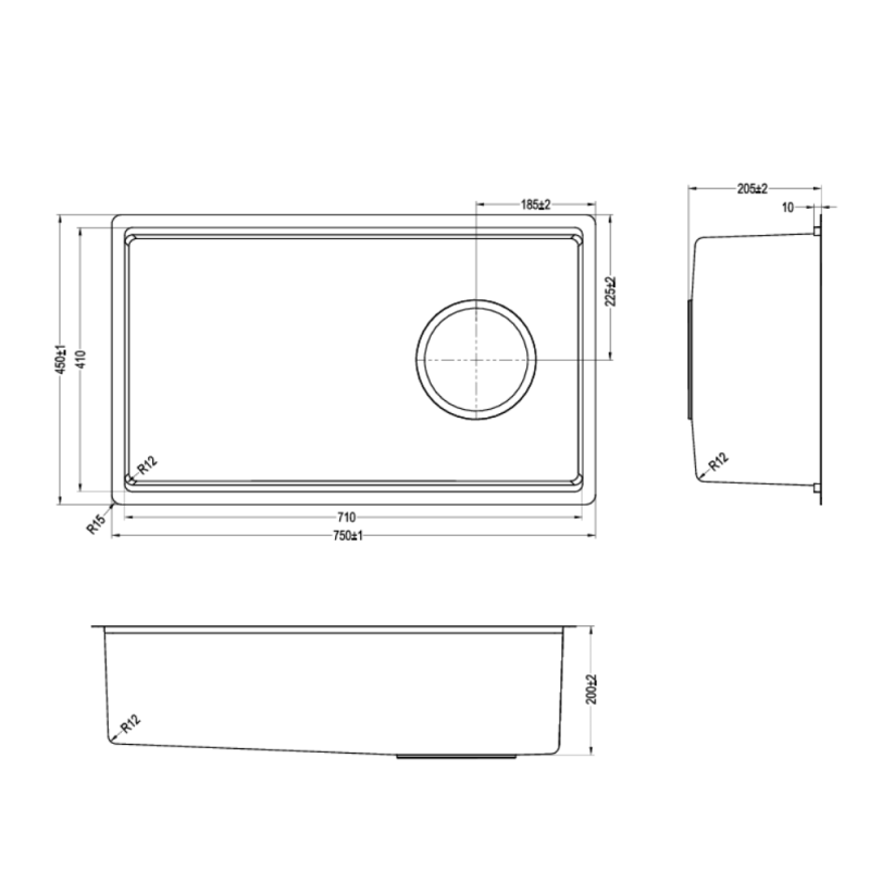 Chậu rửa bát KLUGER KY7545FS-S75 - 32 Chậu rửa bát KLUGER KY7545FS-S75