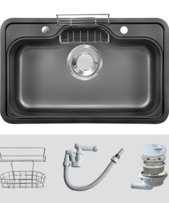 Chậu rửa bát KLUGER KT8050FB-S80 màu đen - 13 Chậu rửa bát KLUGER KT8050FB-S80