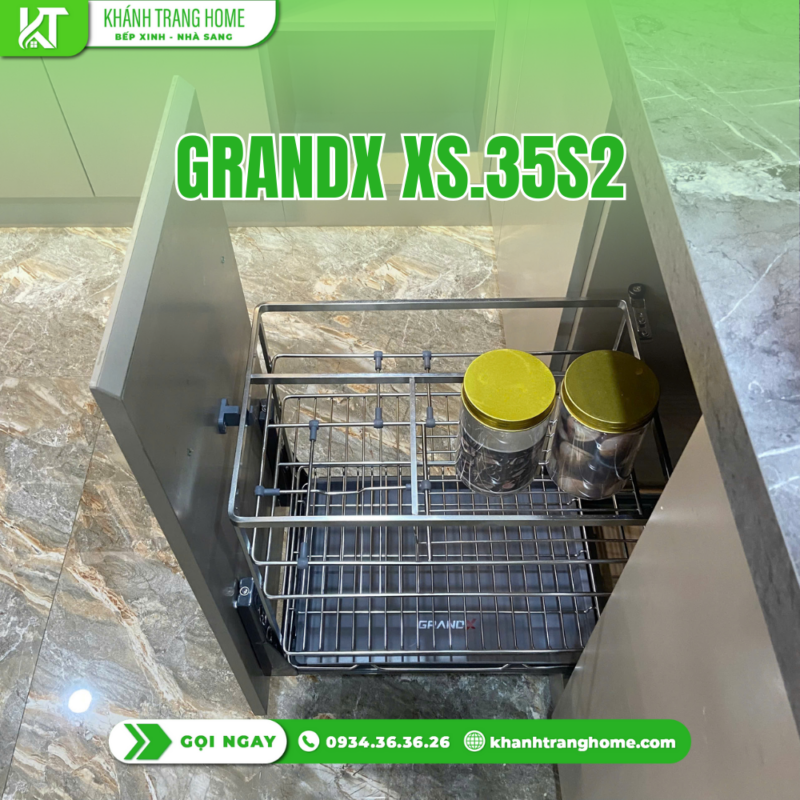 Giá đựng chai lọ gia vị GrandX XS.35S2 - 24 Giá đựng chai lọ gia vị GrandX XS.35S2