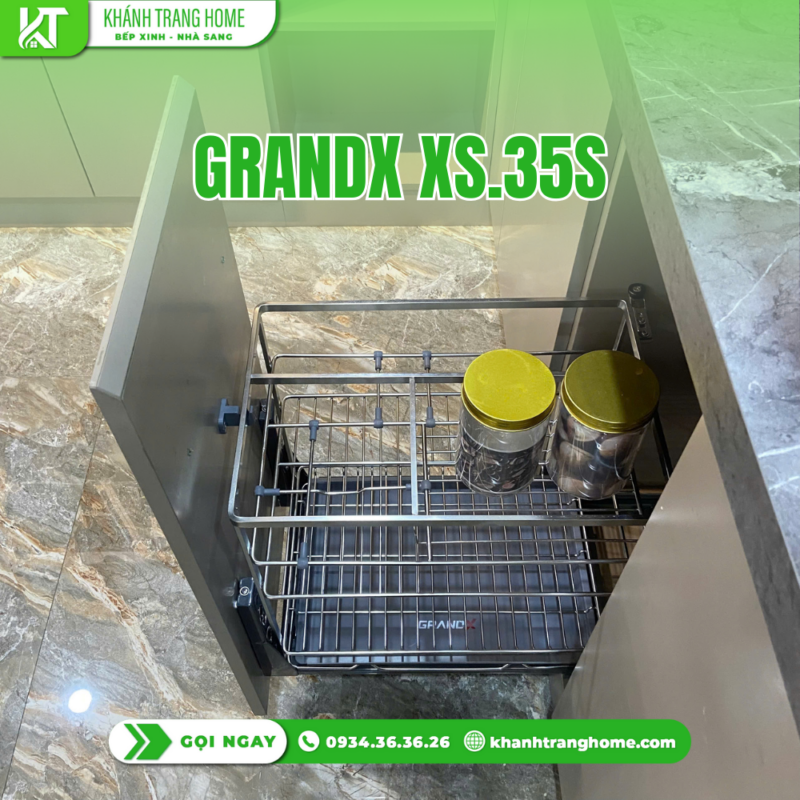 Giá đựng chai lọ gia vị GrandX XS.35S - 24 Giá đựng chai lọ gia vị GrandX XS35S