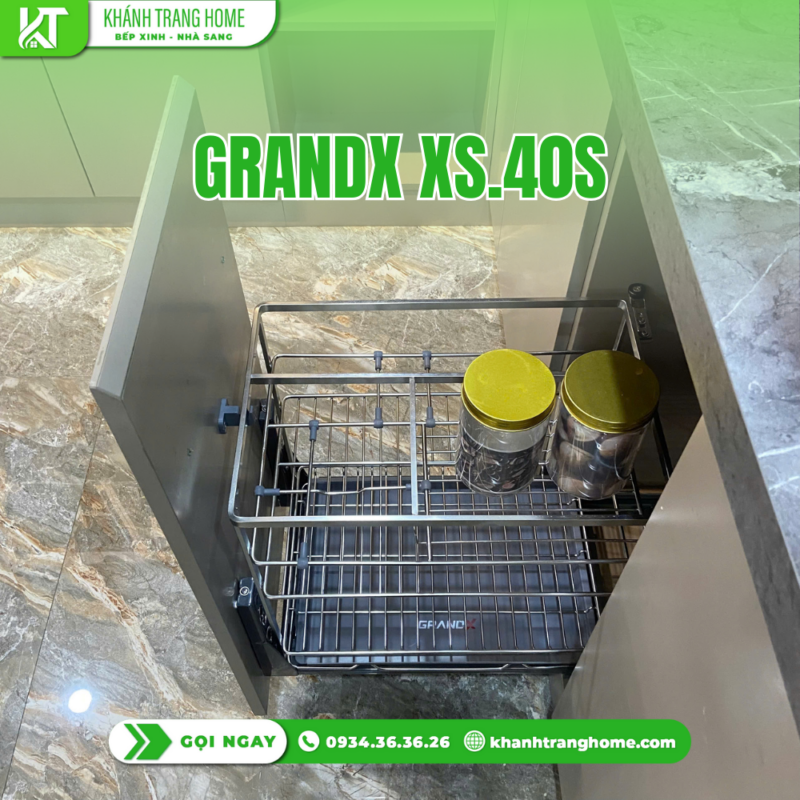 Giá đựng chai lọ gia vị GrandX XS.40S - 24 Giá đựng chai lọ gia vị GrandX XS.40S