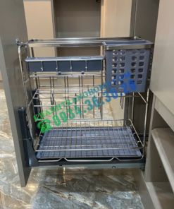 Giá đựng chai lọ gia vị dao thớt GrandX XK.25S - 27 Giá đựng chai lọ gia vị dao thớt GrandX XK.25S