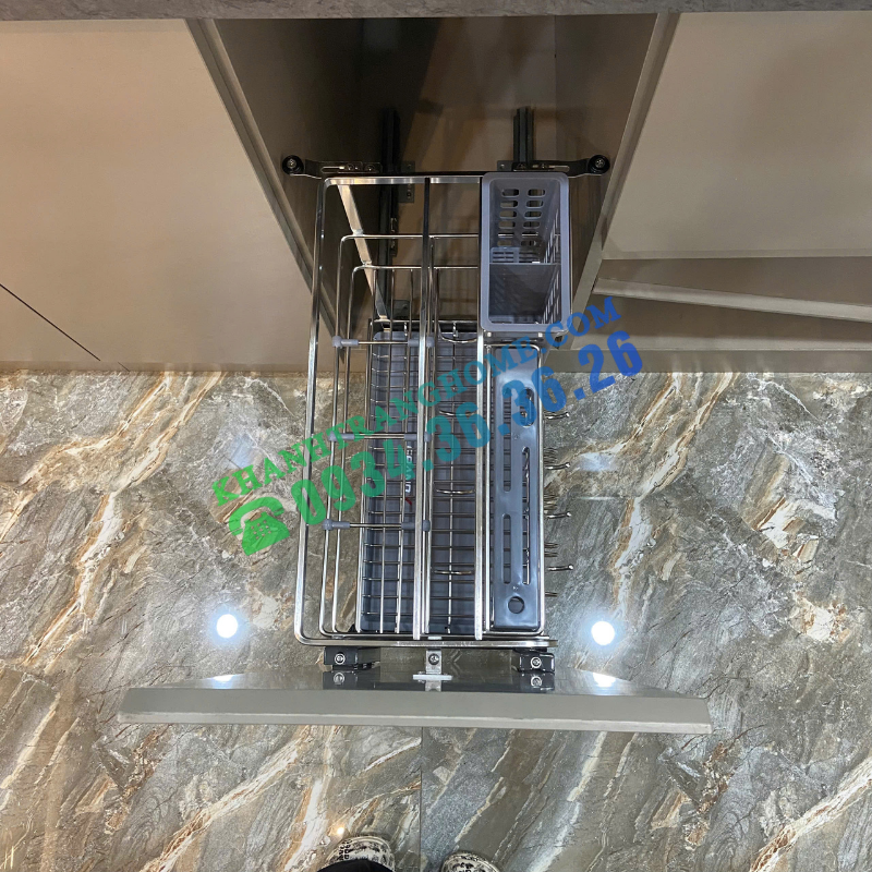 Giá đựng chai lọ gia vị dao thớt GrandX XK.25S2 - 33 Giá đựng chai lọ gia vị dao thớt GrandX XK.25S2