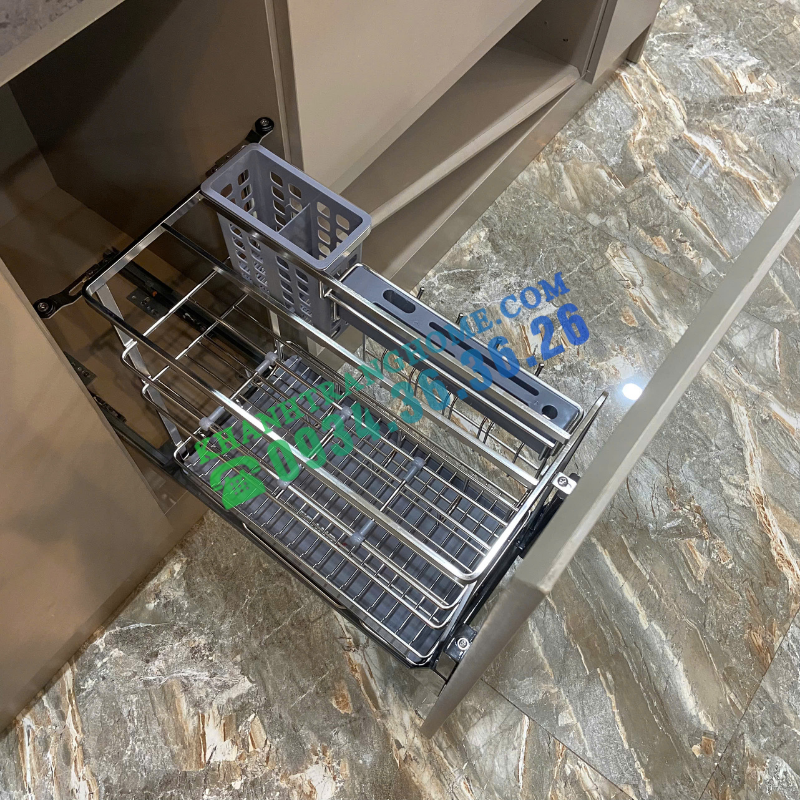 Giá đựng chai lọ gia vị dao thớt GrandX XK.25S2 - 34 Giá đựng chai lọ gia vị dao thớt GrandX XK.25S2