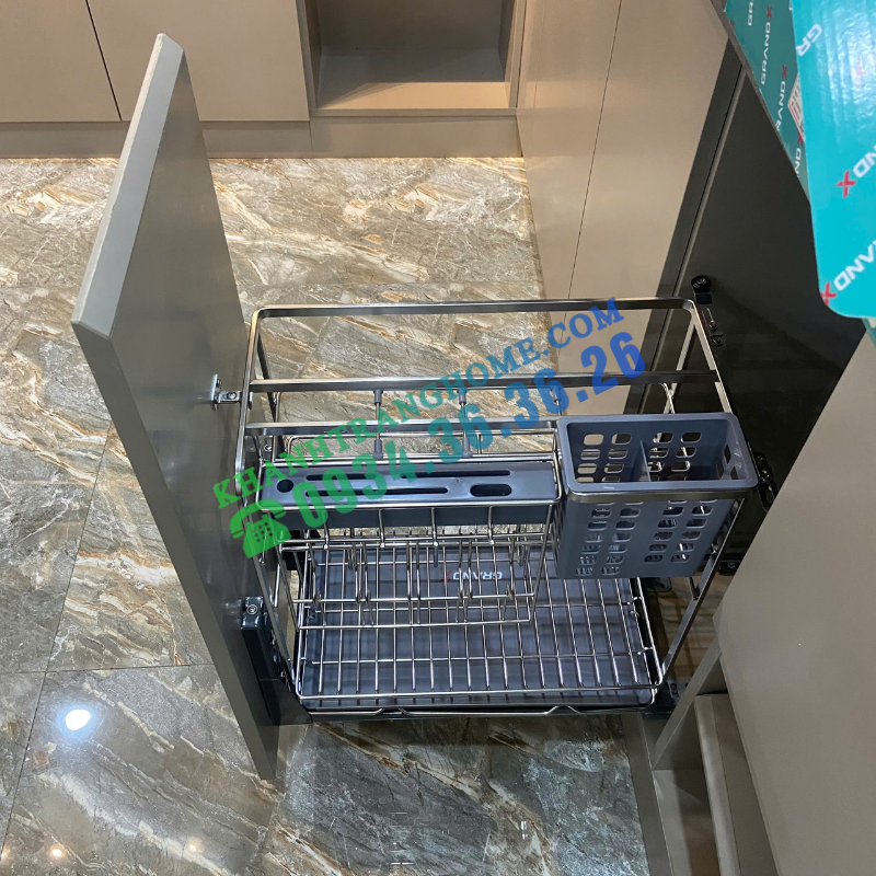 Giá đựng chai lọ gia vị dao thớt GrandX XK.25S2 - 38 Giá đựng chai lọ gia vị dao thớt GrandX XK.25S2