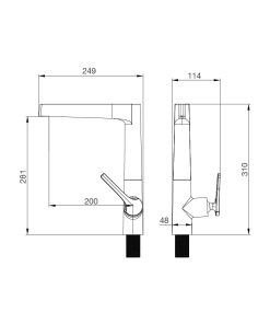 VÒI RỬA CHÉN MALLOCA K295BS - 18 VÒI RỬA CHÉN MALLOCA K295BS - 17