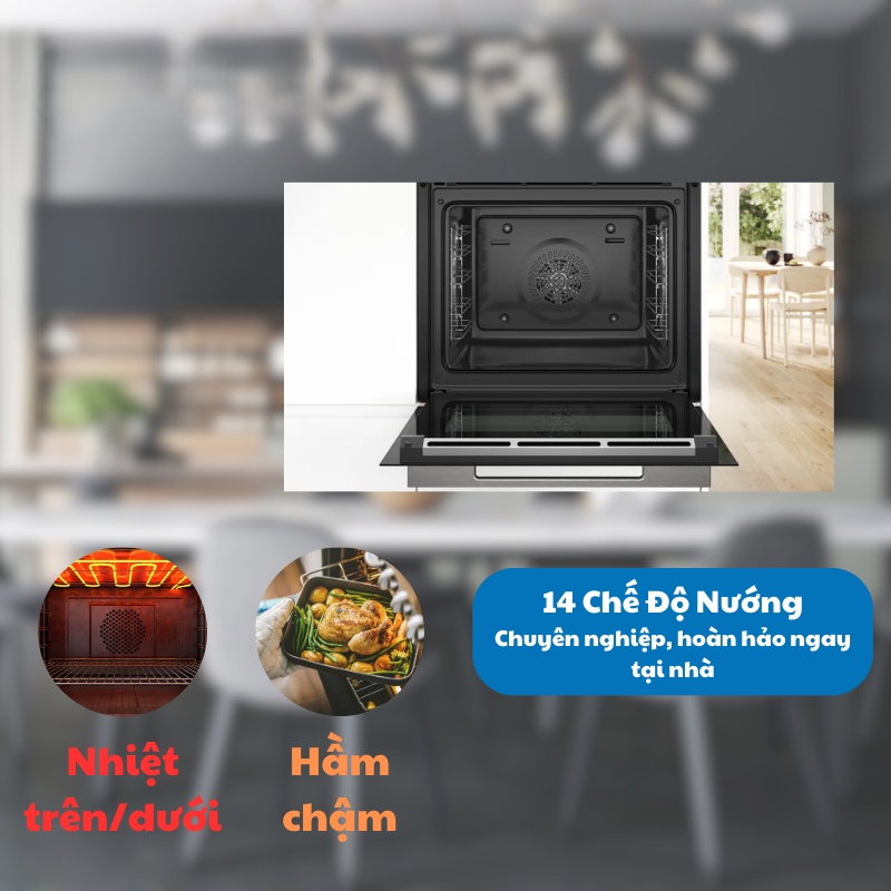 LÒ NƯỚNG BOSCH HBG7241B1 SERIES 8 XUẤT XỨ ĐỨC