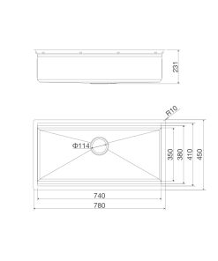CHẬU RỬA CHÉN MALLOCA SLIDE MS781 - 10 CHẬU RỬA CHÉN MALLOCA SLIDE MS781 - 9