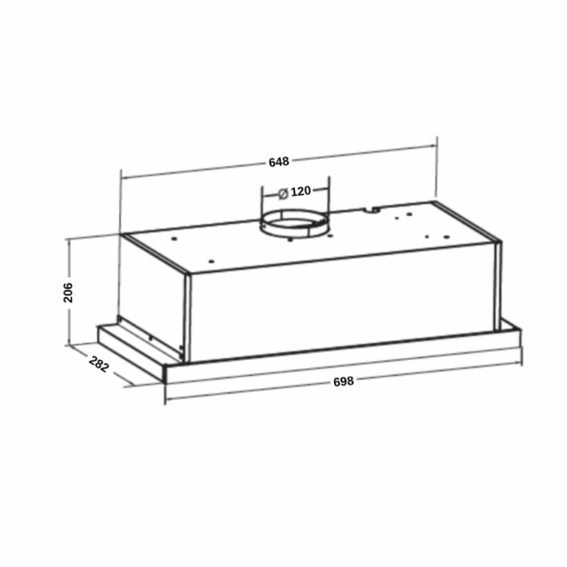 Máy hút mùi âm tủ GrandX GX H70F58B