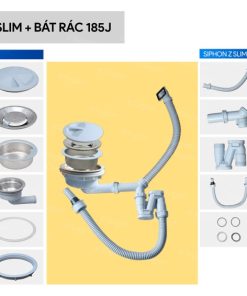 Siphon chậu rửa bát 1 hố Kluger Z-SLIM